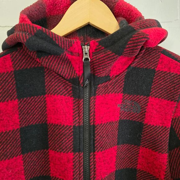 The North Face Buffalo Plaid Fleece Jacket Kids Size XL (18) - Picture 2 of 6